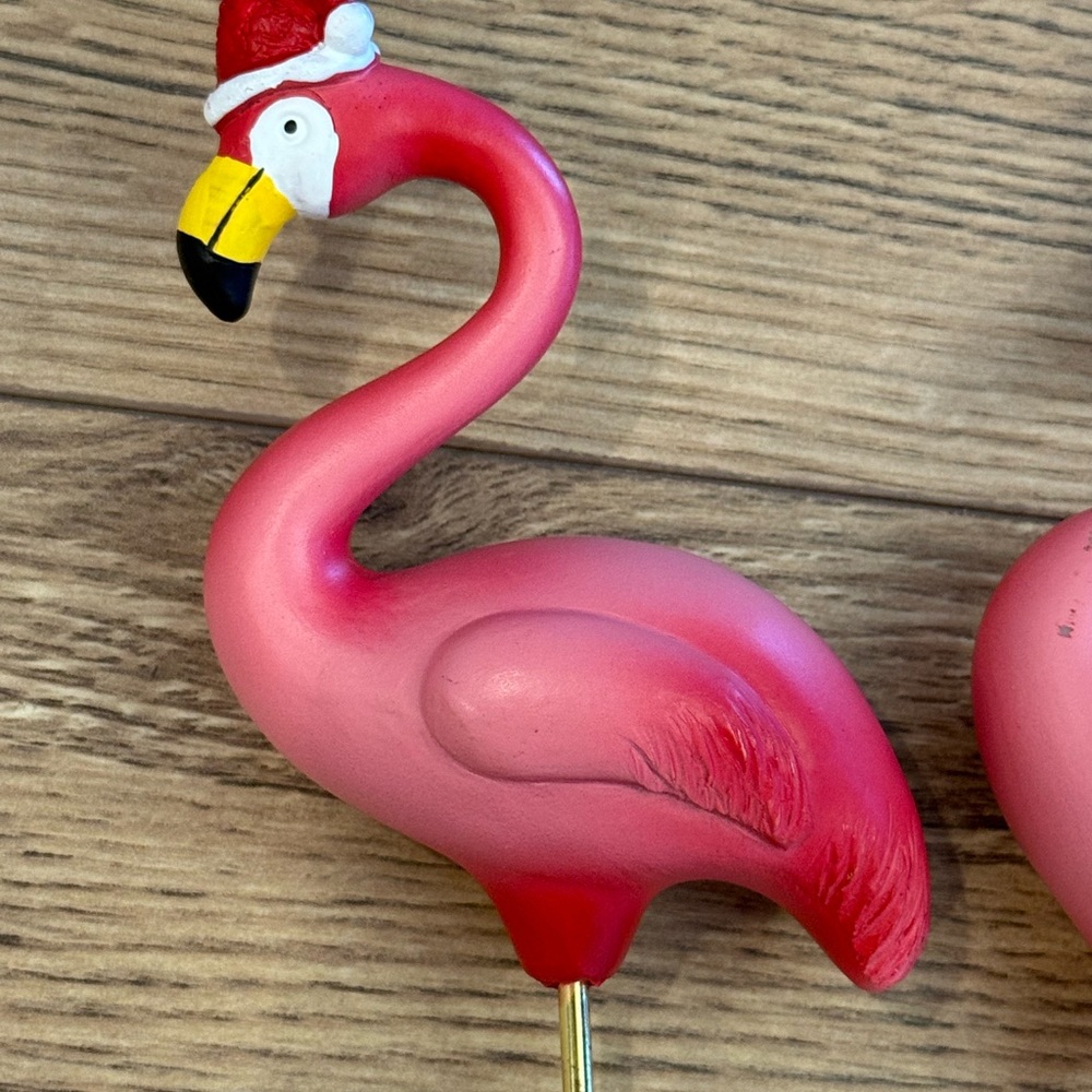 Target Pink Flamingo Holiday Flower Pot Stakes (Set of 2) - Picture 2 of 6